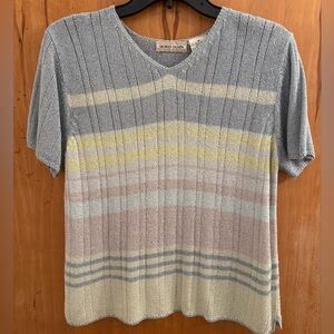 Sigrid Olsen Multicolor V-Neck Sweater
